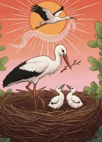 Der Storch Lenormand Karte Bedeutung