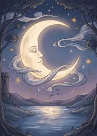 Der Mond Lenormand Karte Bedeutung